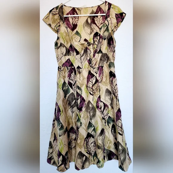 gold leaf dress anthropologie AMARRA 89605 main image 1